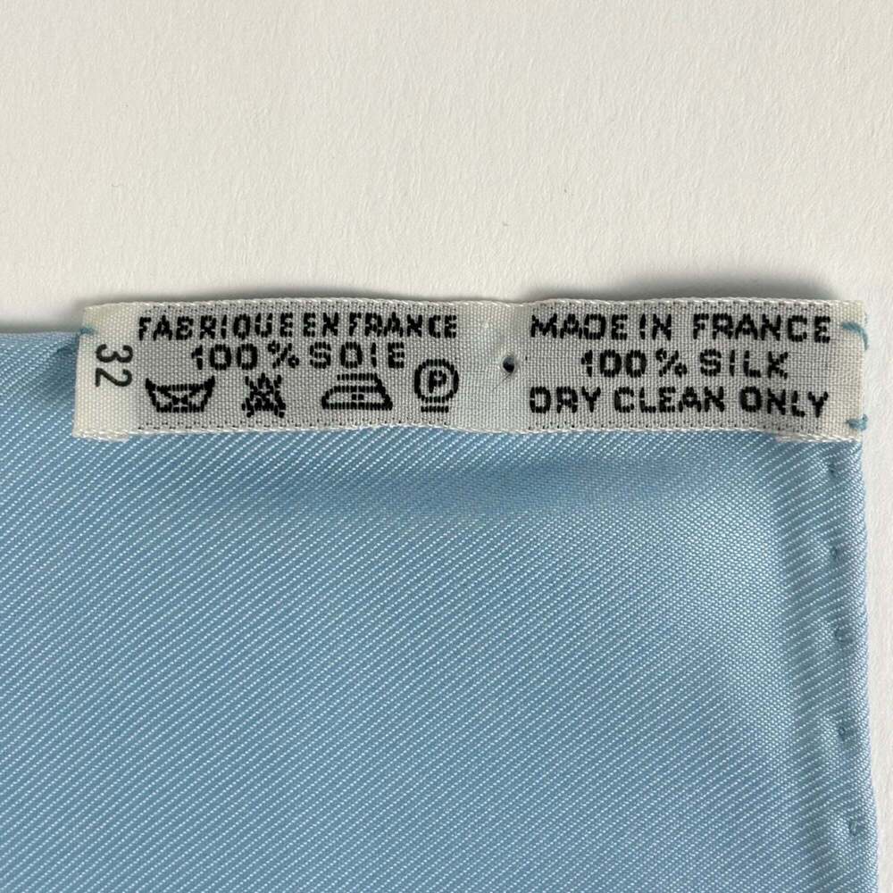 HERMES Authentic Blue Silk Scarf - Picture 2 of 3